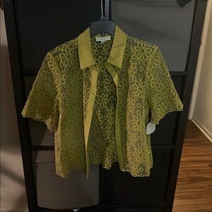 Yellow Floral Women's Top